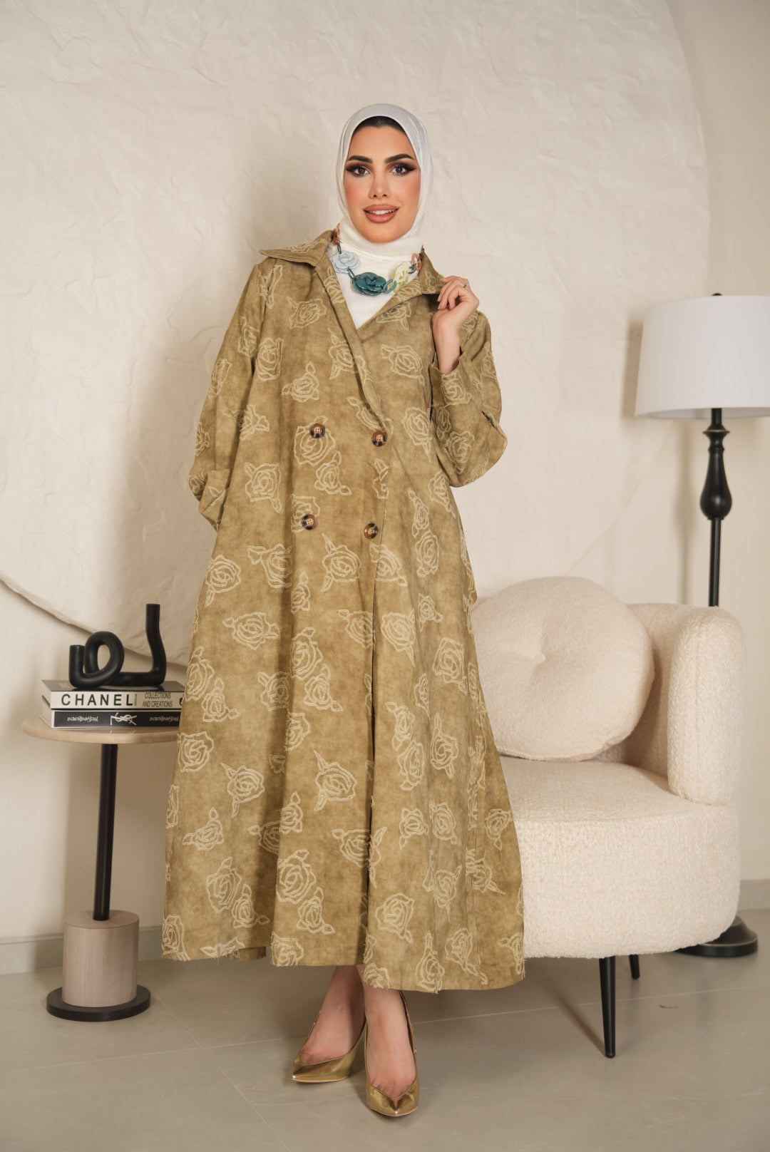 Trench Coat Model 7370 - Tencel - Yellow – Luxiva