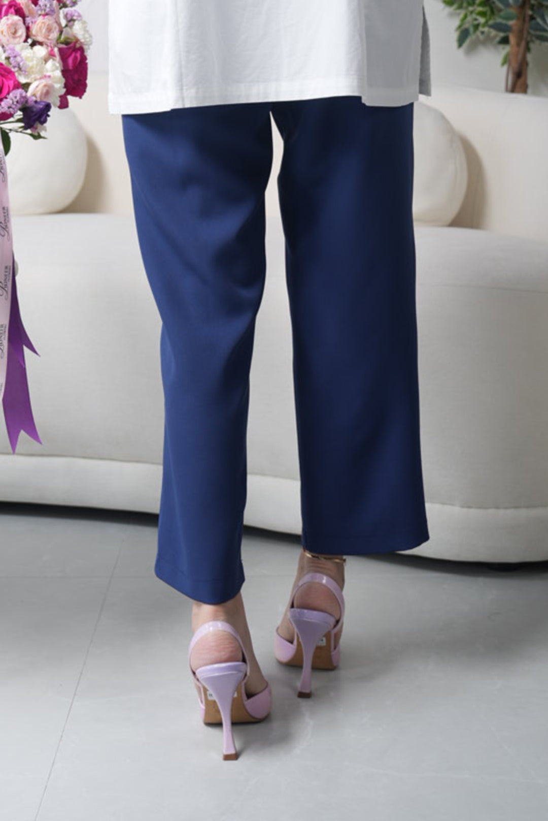 Pants Model 7331 - Barbie Crepe - Blue