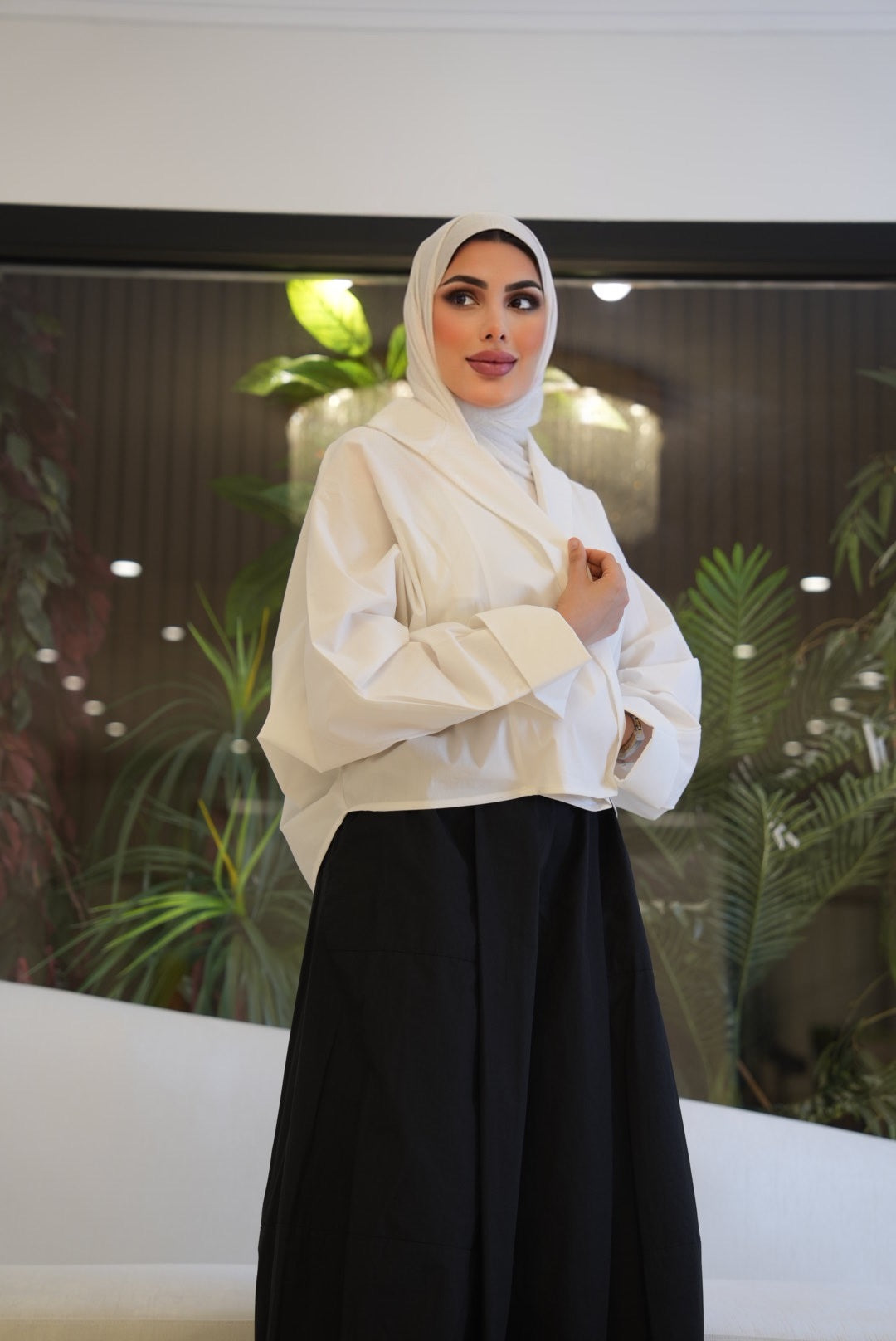 Wrap-Front Cotton Shirt - Crisp White