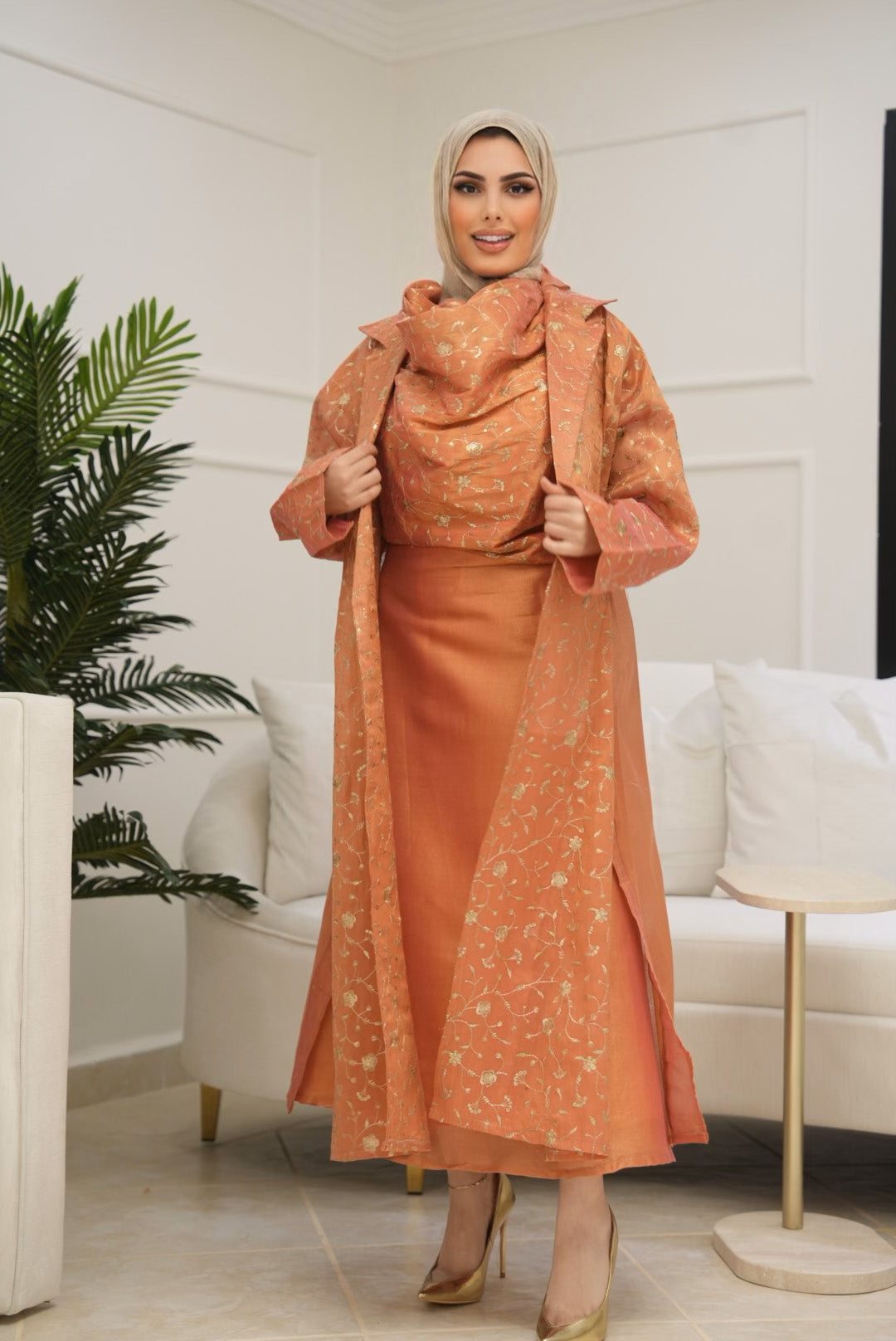 Daraa Model 7420 - Indian Linen - Orange